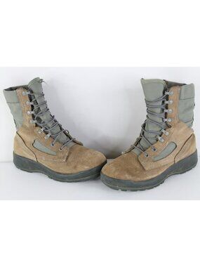 Vintage USGI Military Mens 8.5 Goretex Waterproof Leather Combat Boots Green USA